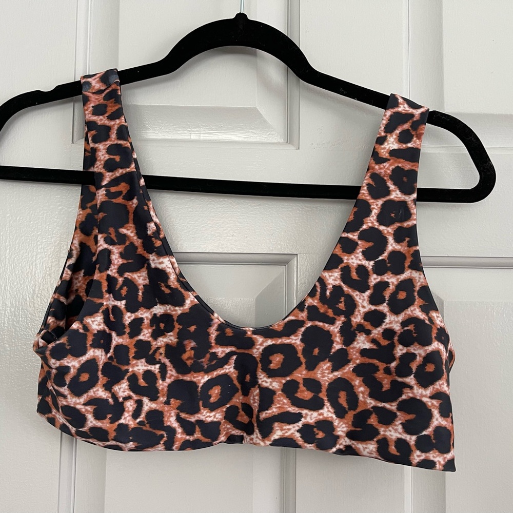 Leopard Print Women's Swim Top